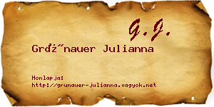 Grünauer Julianna névjegykártya